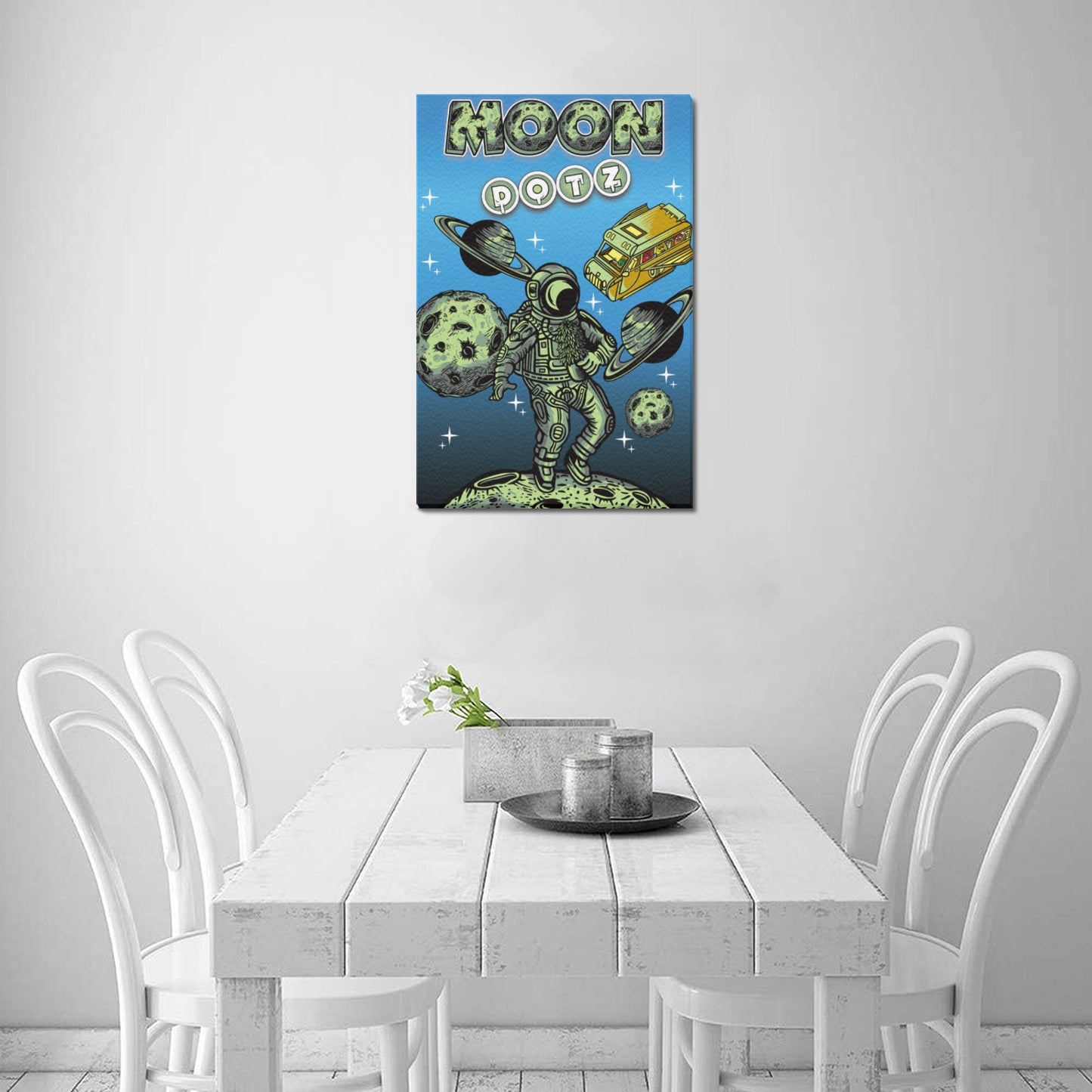 Moon DOTZ Frame Canvas Print 16"x24"