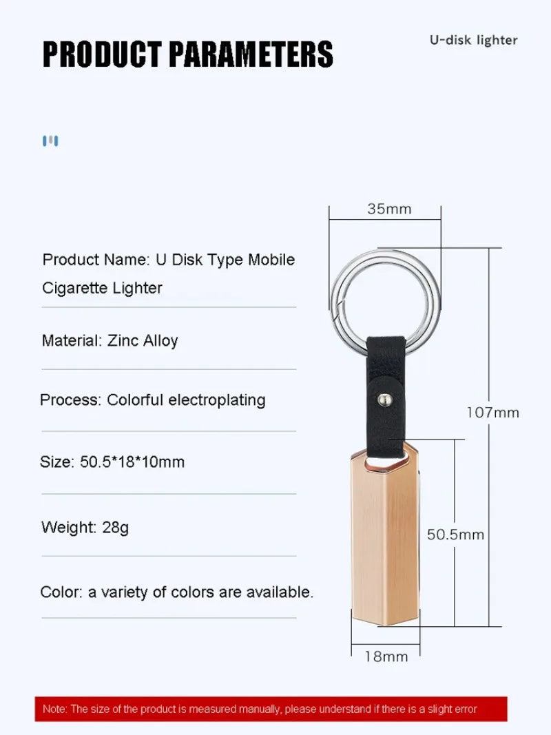 Unusual Mobile Phone Cigarette Lighter Windproof Keychain U Disk Cigarette Ignition Smoking Accessories