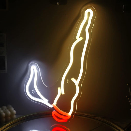 Led Neon Sign, Weed Neon Sign, Red White Neon Signs for Wall Decor Unique Night Light for Boys Stoner Gifts Living Bedroom Room Shop Hotel Bar Party Supplies (Acrylic USB Powered)