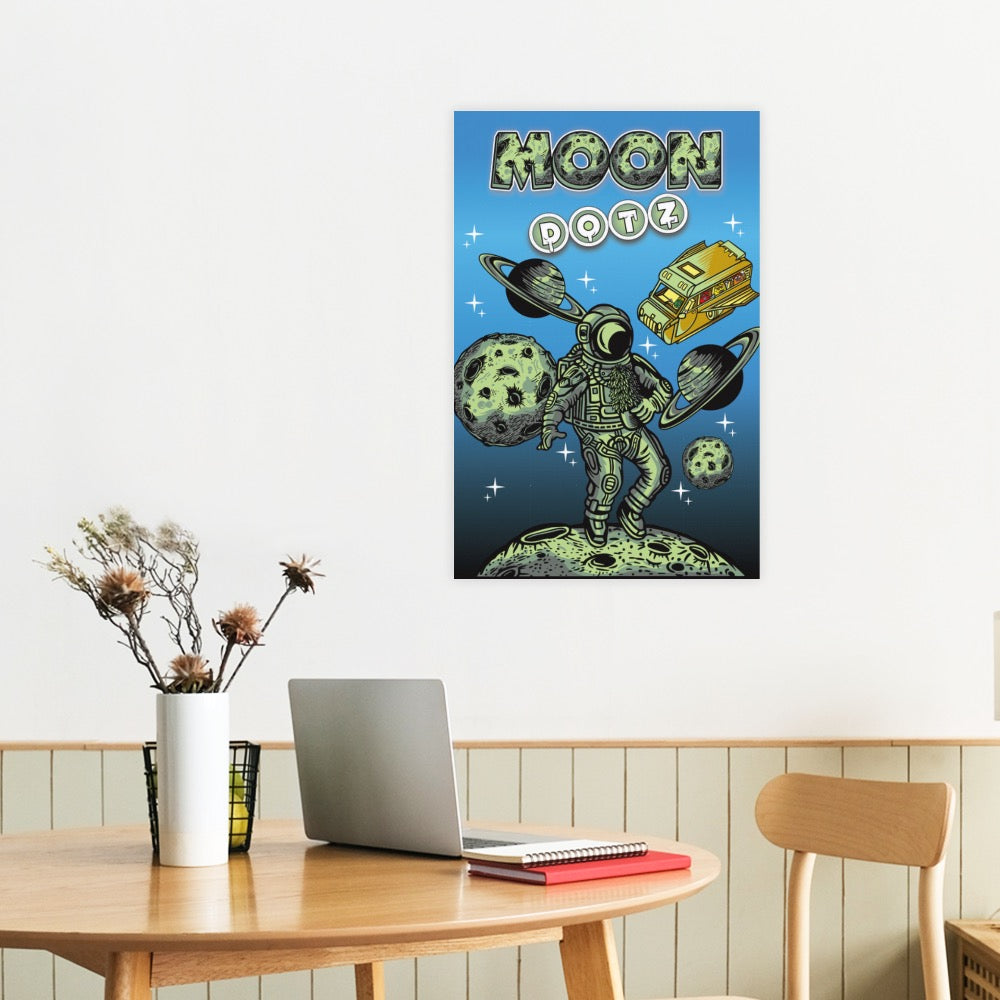 Moon DOTZ Canvas Print Multiple sizes Unframed & Framed (Vertical)