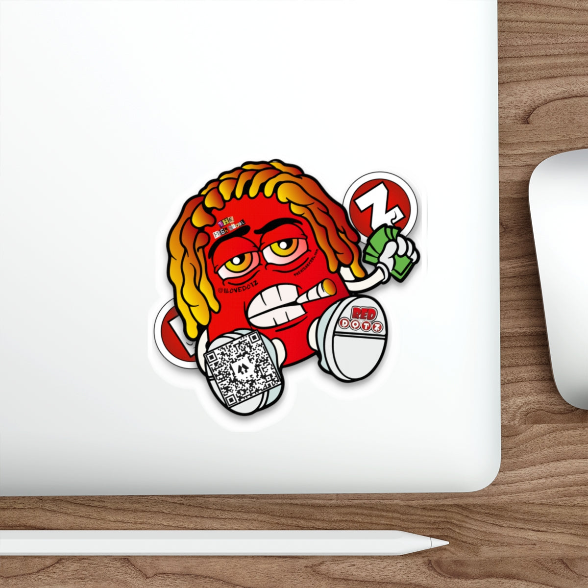 Red DOTZ Die-Cut Stickers