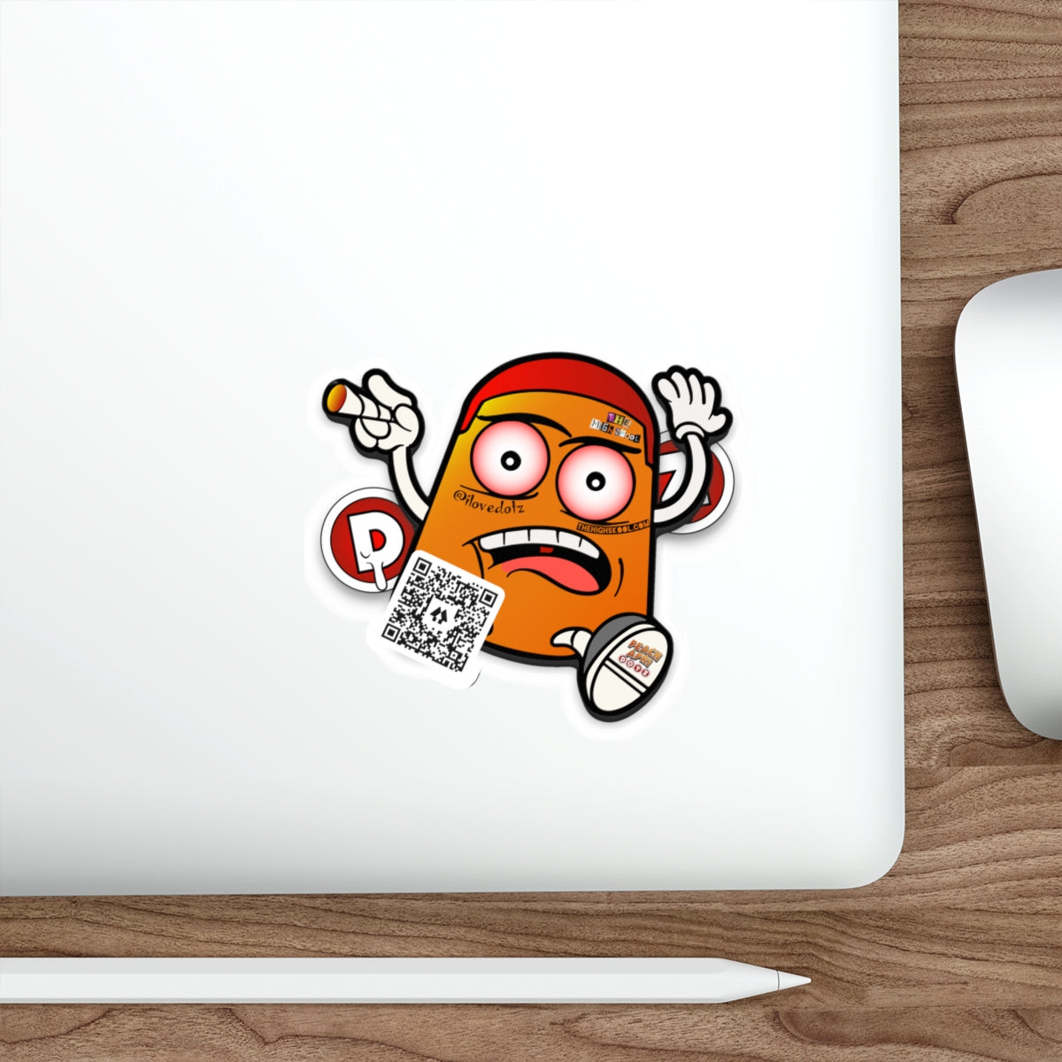 Orange DOTZ Die-Cut Stickers