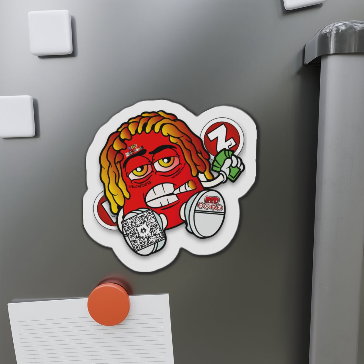 Red DOTZ Die-Cut Magnets