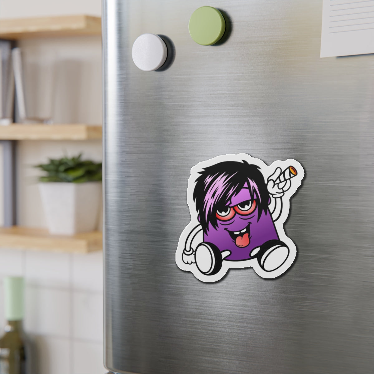 Purple DOTZ Die-Cut Magnets