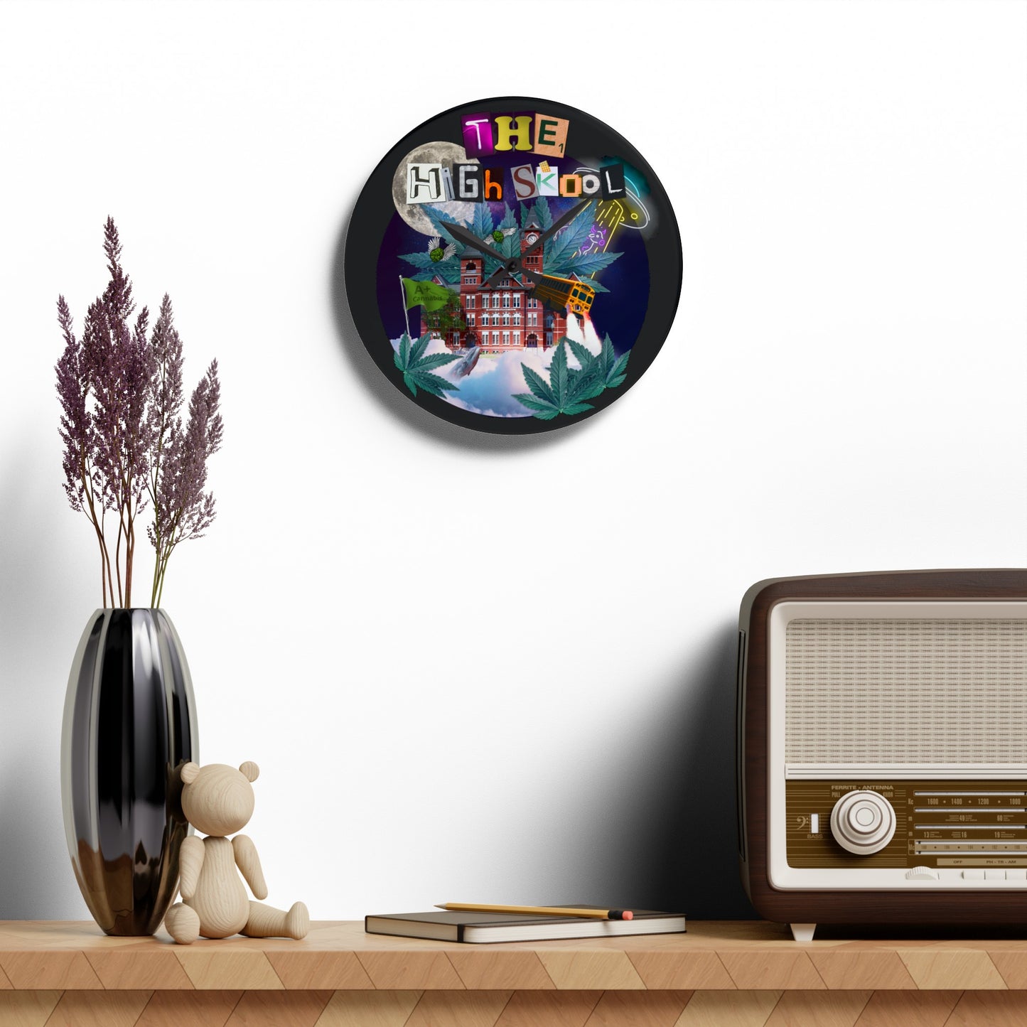 High Skool Logo Acrylic Wall Clock