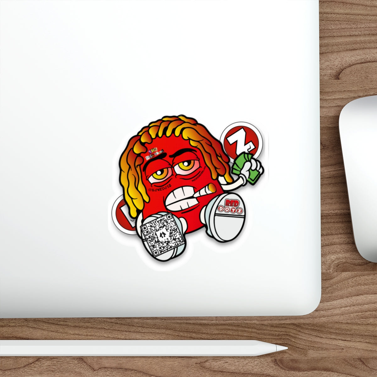 Red DOTZ Die-Cut Stickers