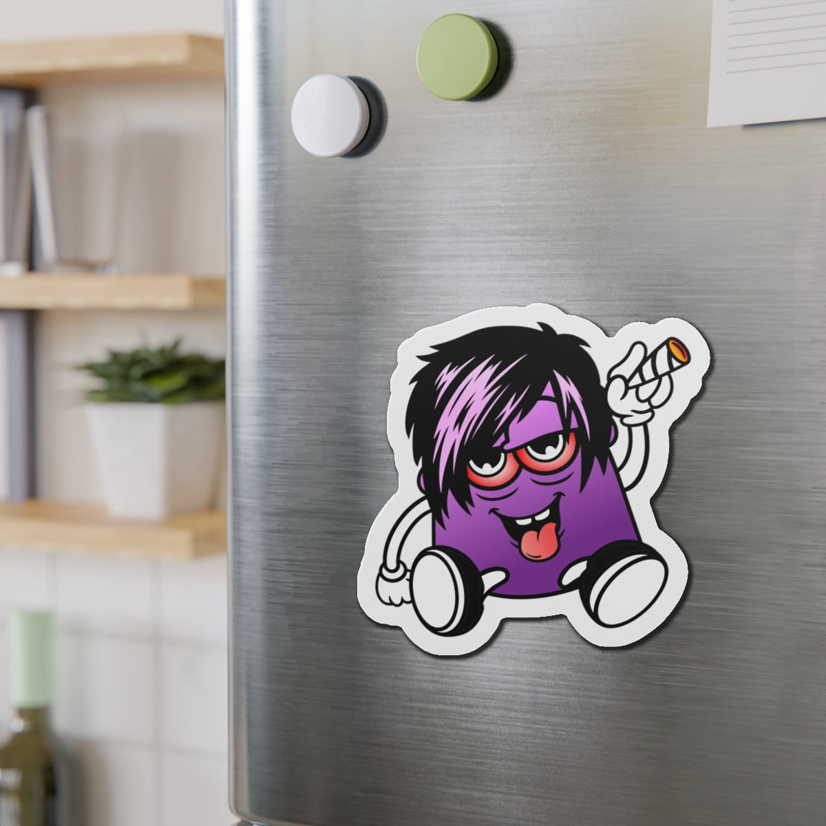 Purple DOTZ Die-Cut Magnets