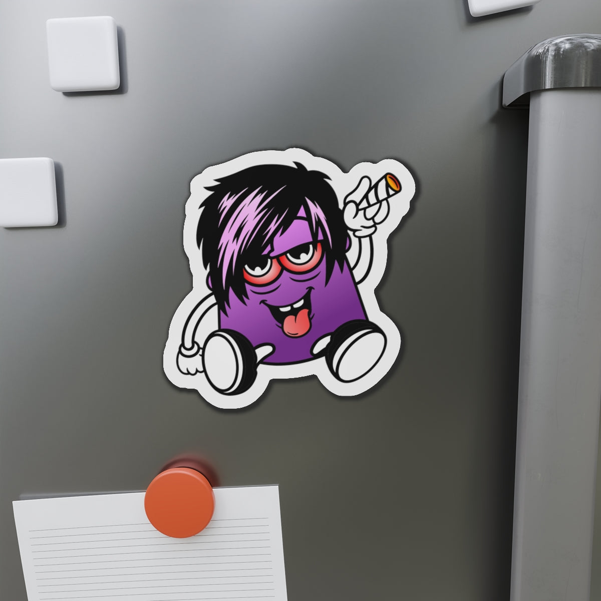 Purple DOTZ Die-Cut Magnets