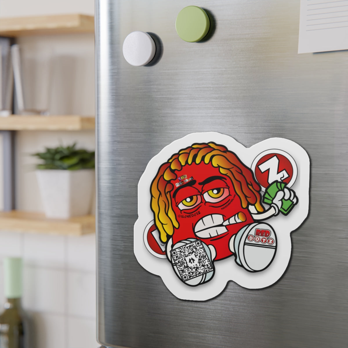 Red DOTZ Die-Cut Magnets