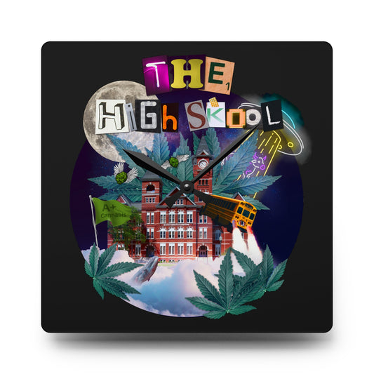 High Skool Logo Acrylic Wall Clock