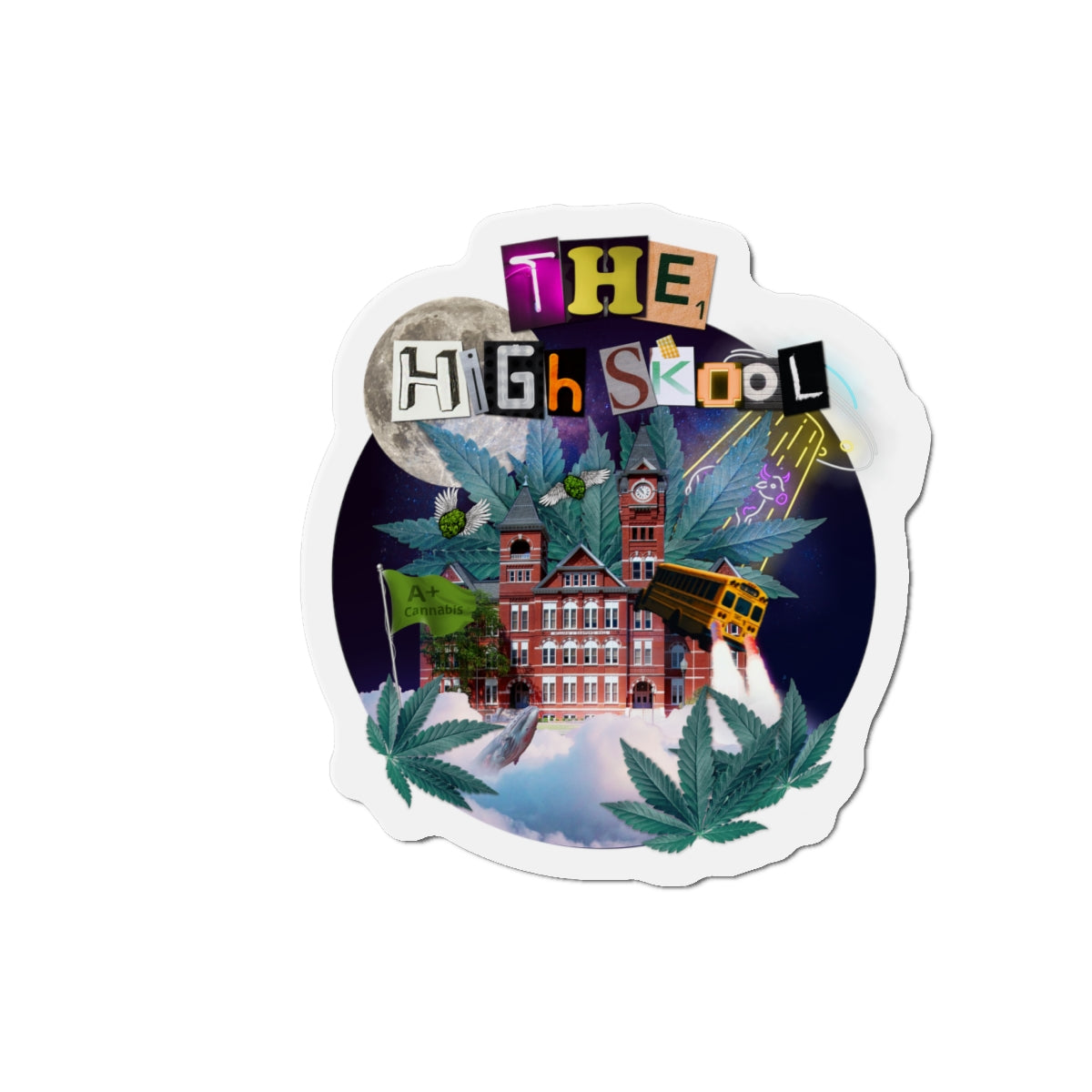 High Skool Logo Die-Cut Magnets