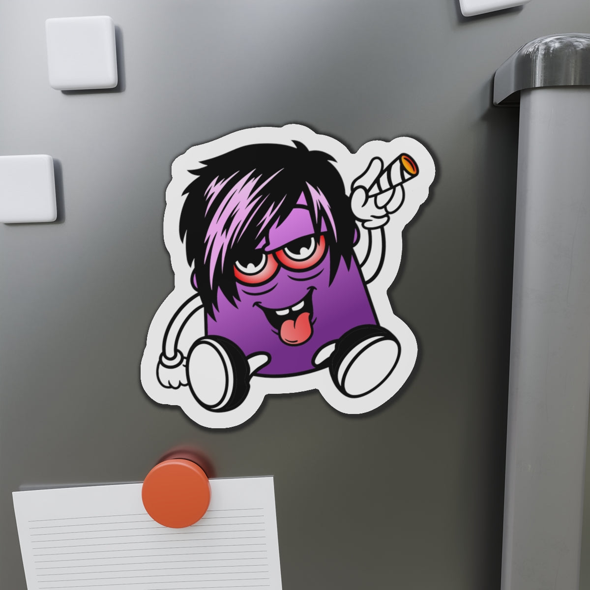 Purple DOTZ Die-Cut Magnets