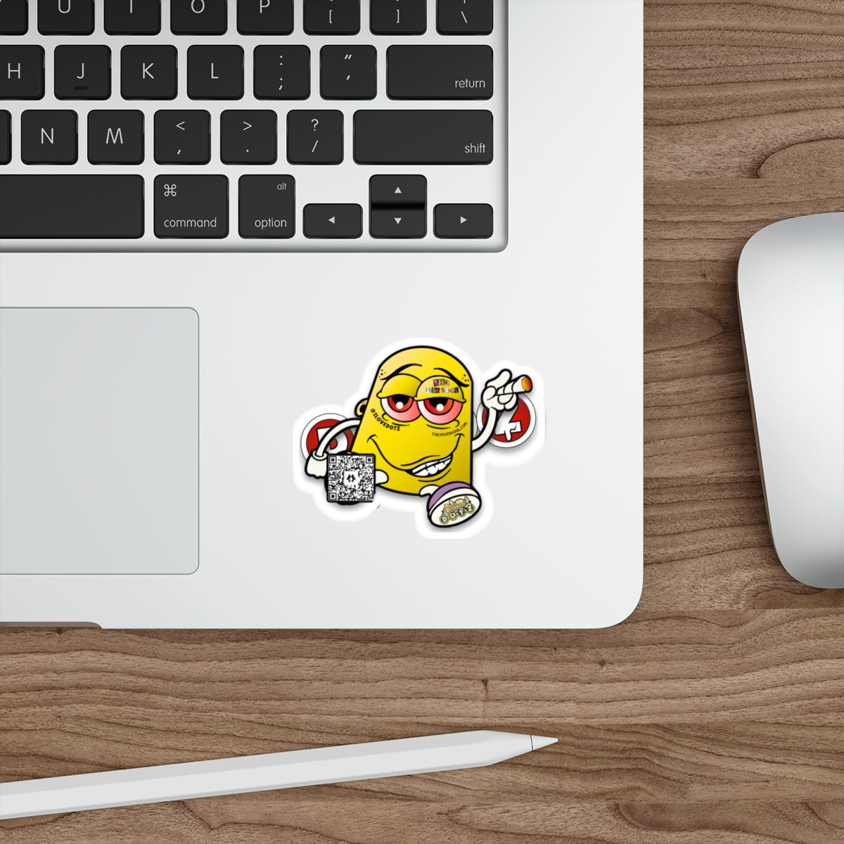 Yellow DOTZ Die-Cut Stickers