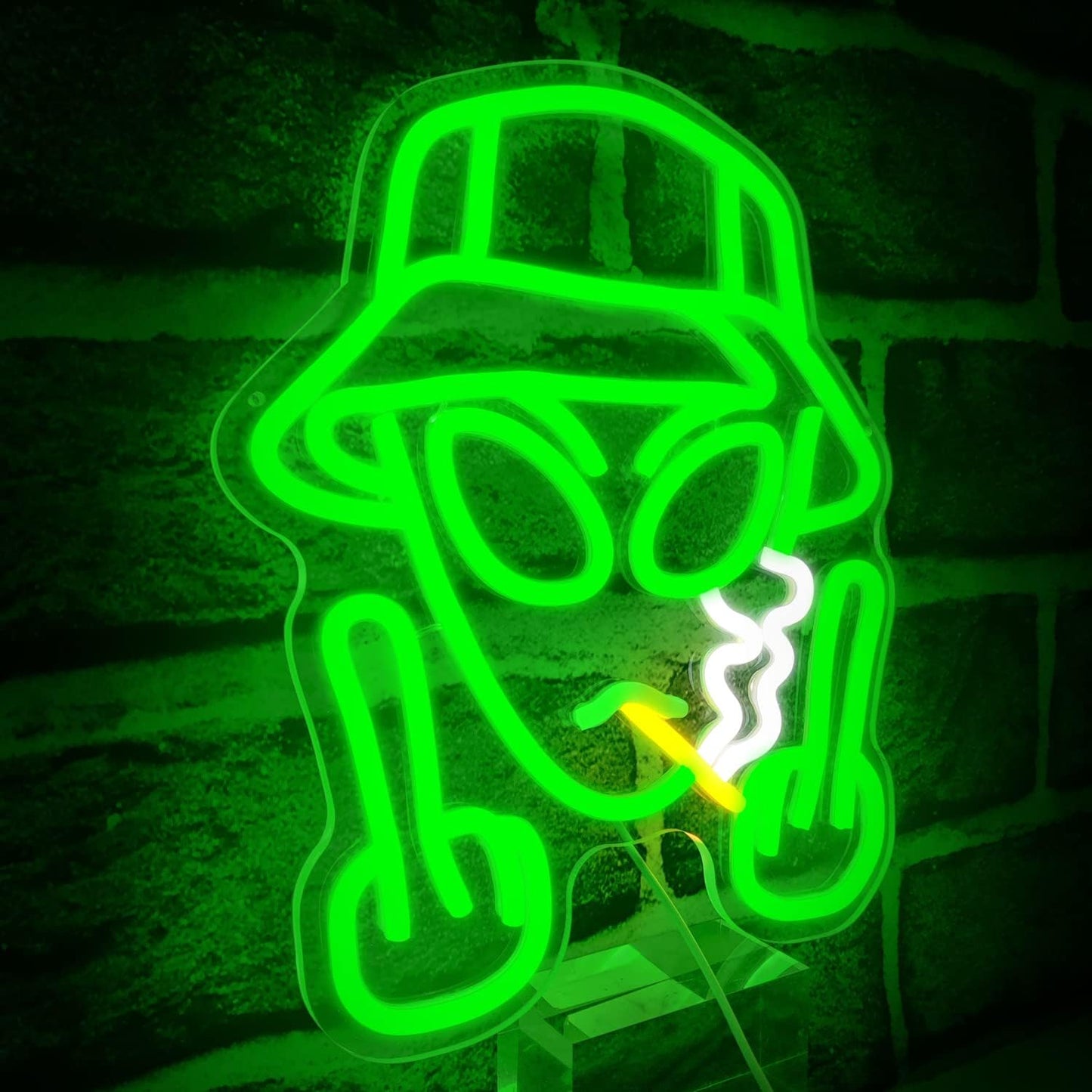 Alien Neon Sign Green Alien LED Neon Signs for Wall Decor Dimmable Neon Lights Signs for Bedroom USB Powered Light up Sign Man Cave Bar Party Hip Hop Home Wall Decor