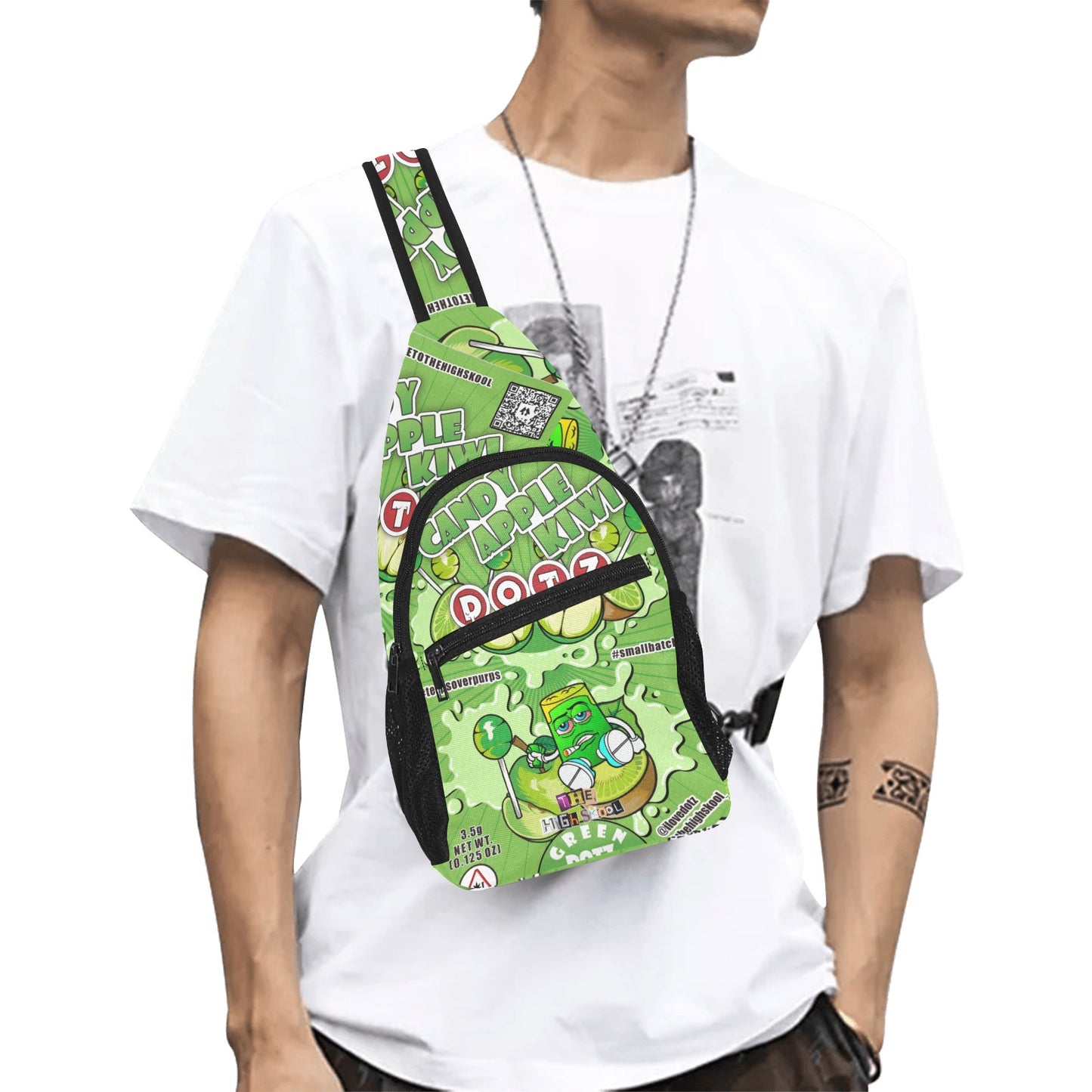 Green DOTZ Chest Bag