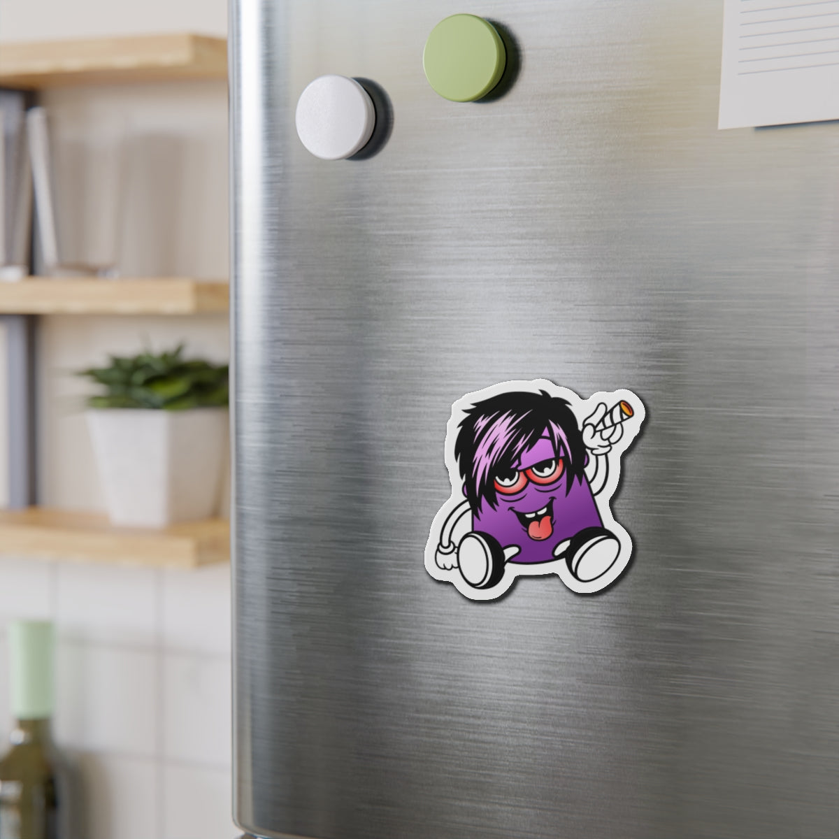 Purple DOTZ Die-Cut Magnets