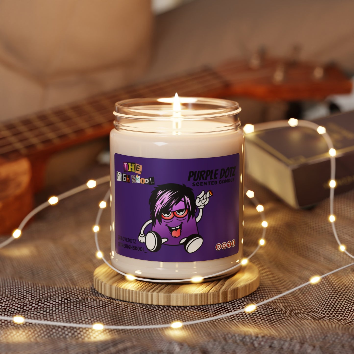 Purple DOTZ Scented Soy Candle, 9oz