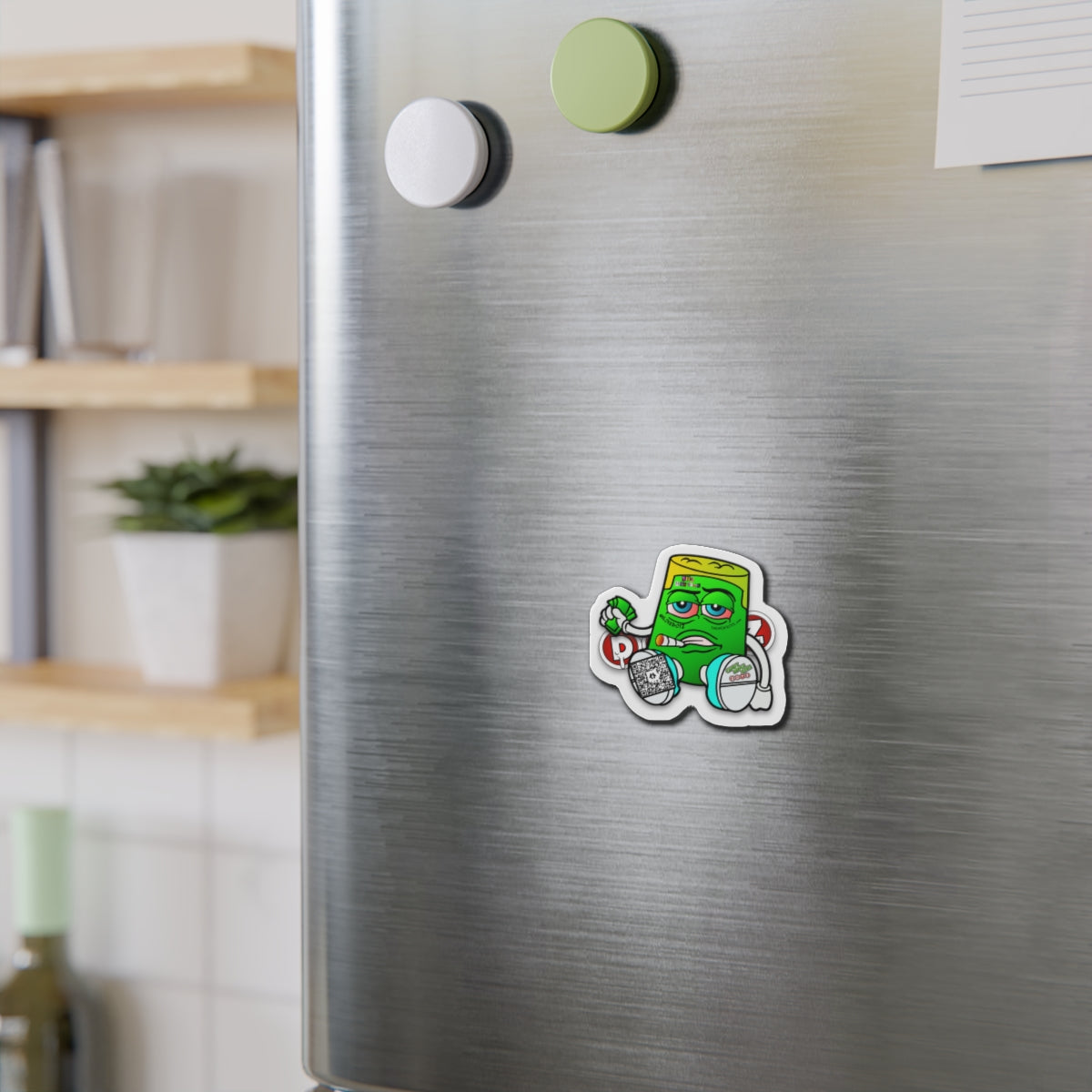 Green DOTZ Die-Cut Magnets