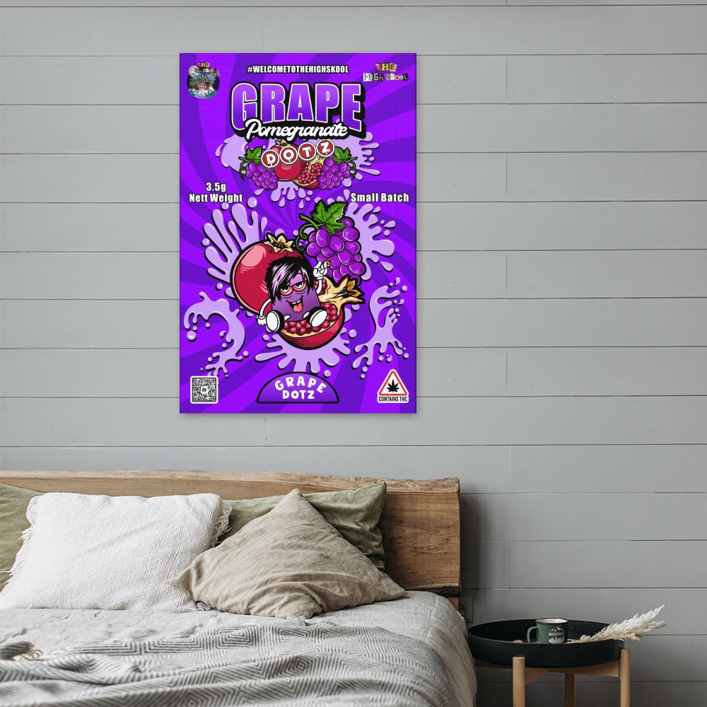 Purple DOTZ Canvas Print Multiple sizes Unframed & Framed (Vertical)