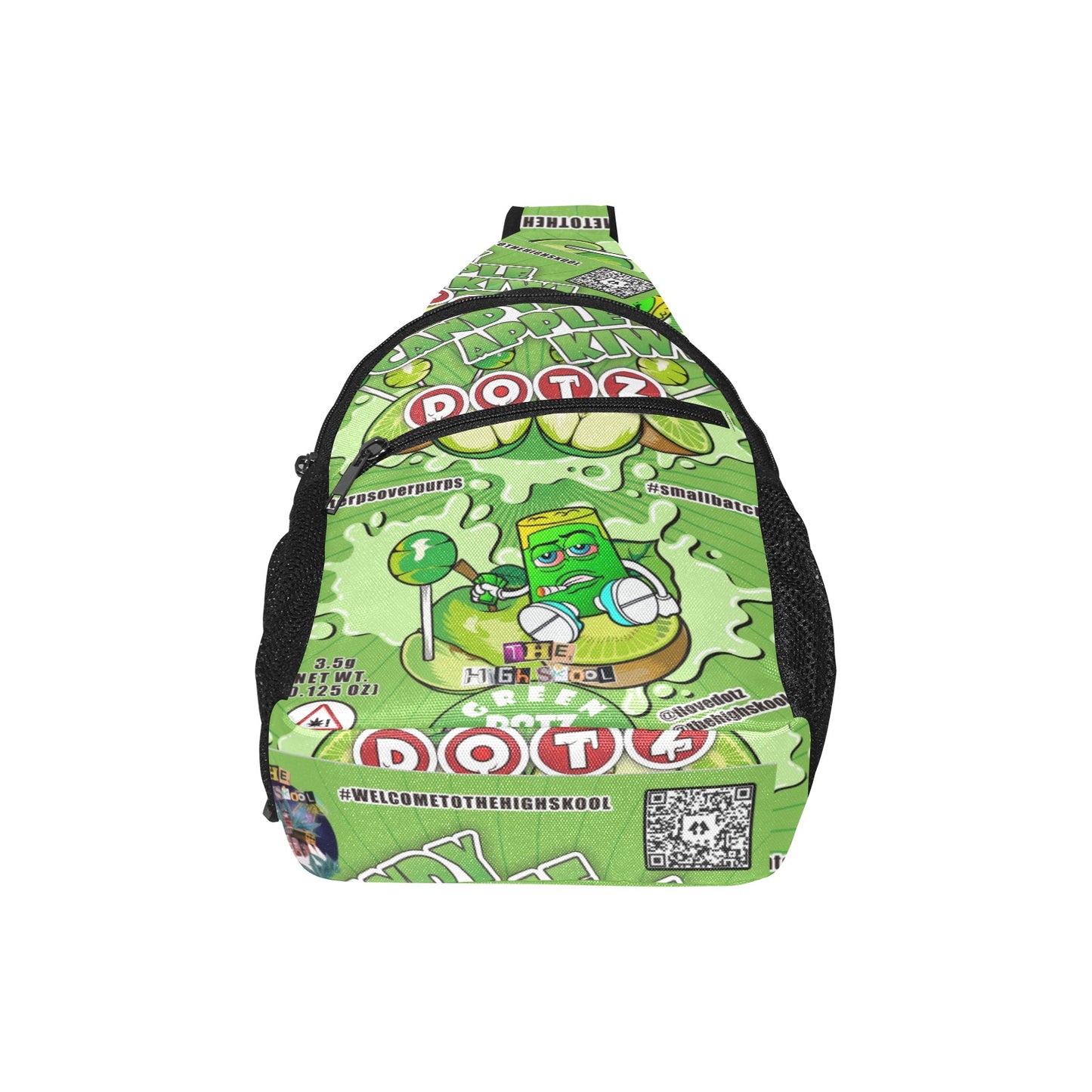 Green DOTZ Chest Bag