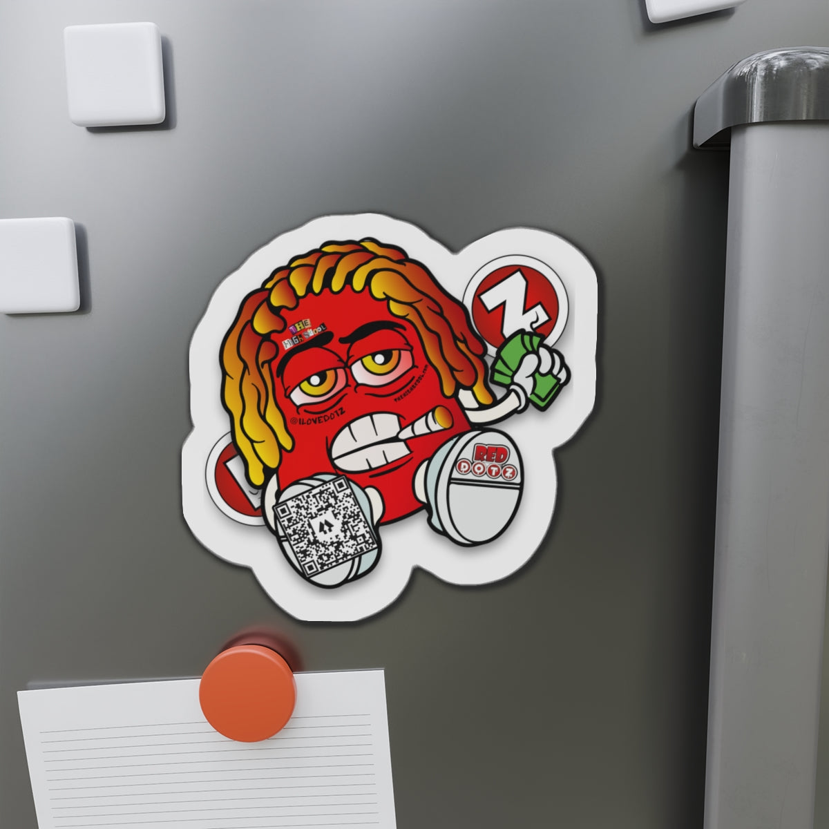 Red DOTZ Die-Cut Magnets