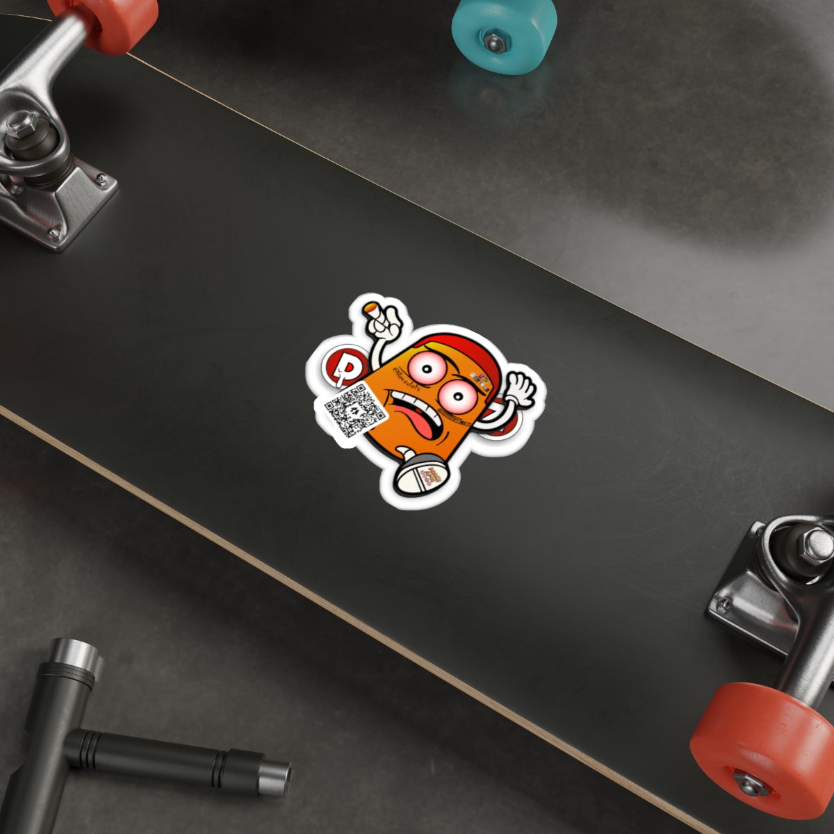 Orange DOTZ Die-Cut Stickers