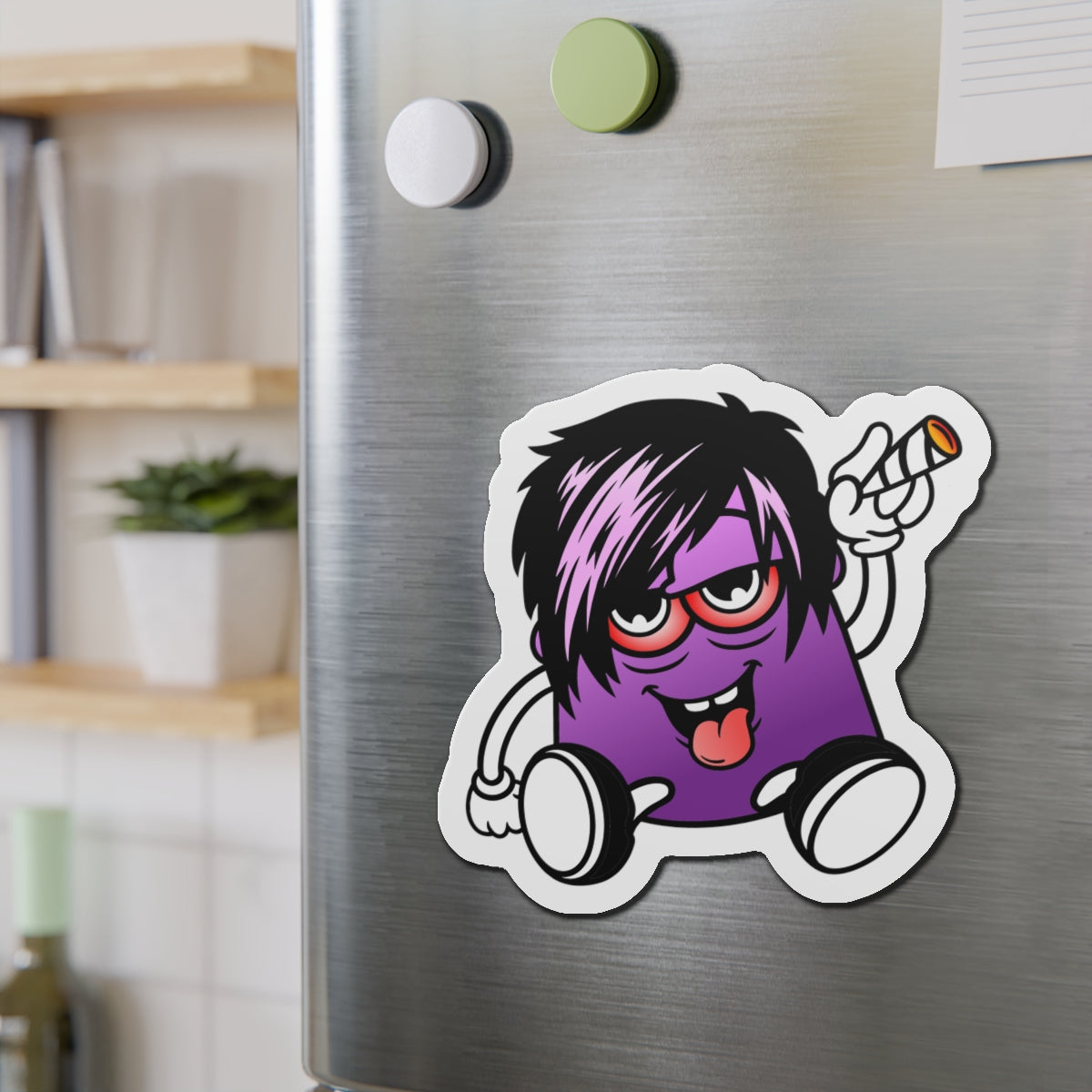 Purple DOTZ Die-Cut Magnets