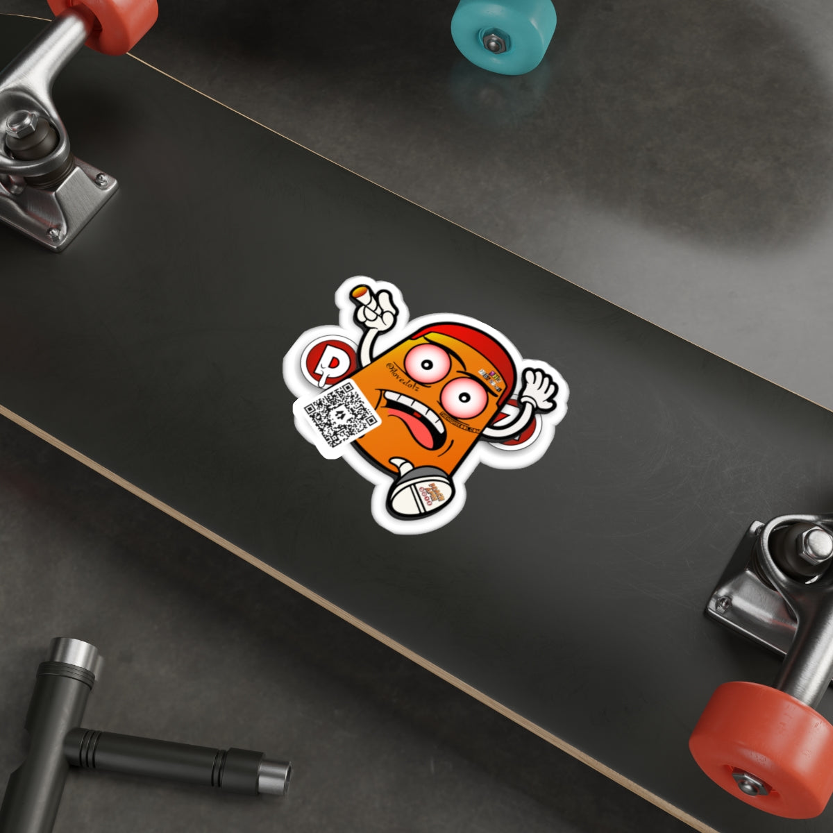 Orange DOTZ Die-Cut Stickers