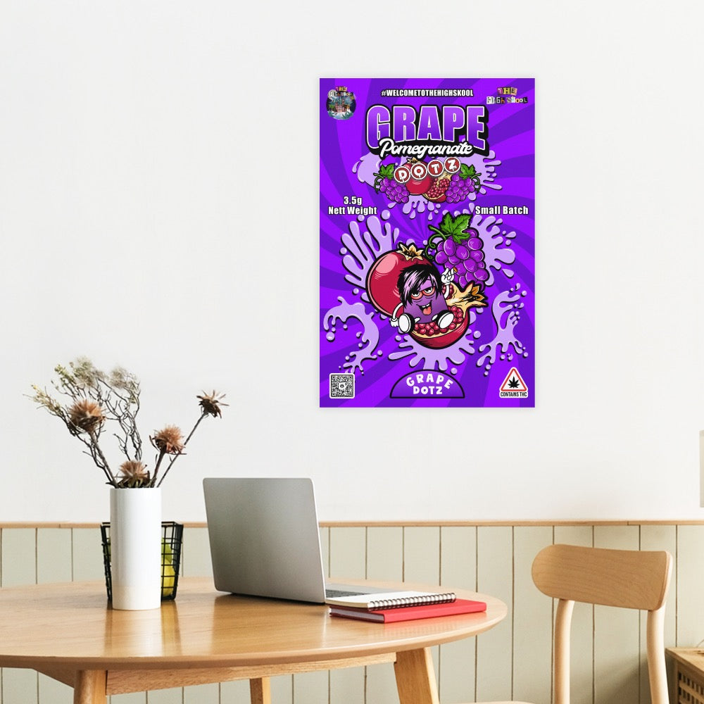 Purple DOTZ Canvas Print Multiple sizes Unframed & Framed (Vertical)