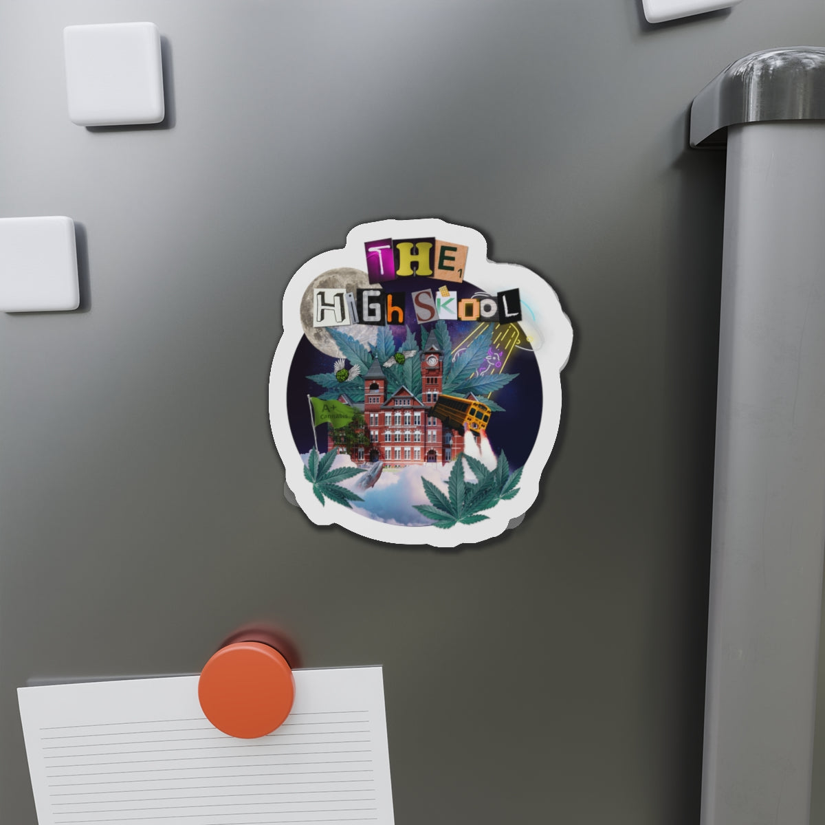 High Skool Logo Die-Cut Magnets