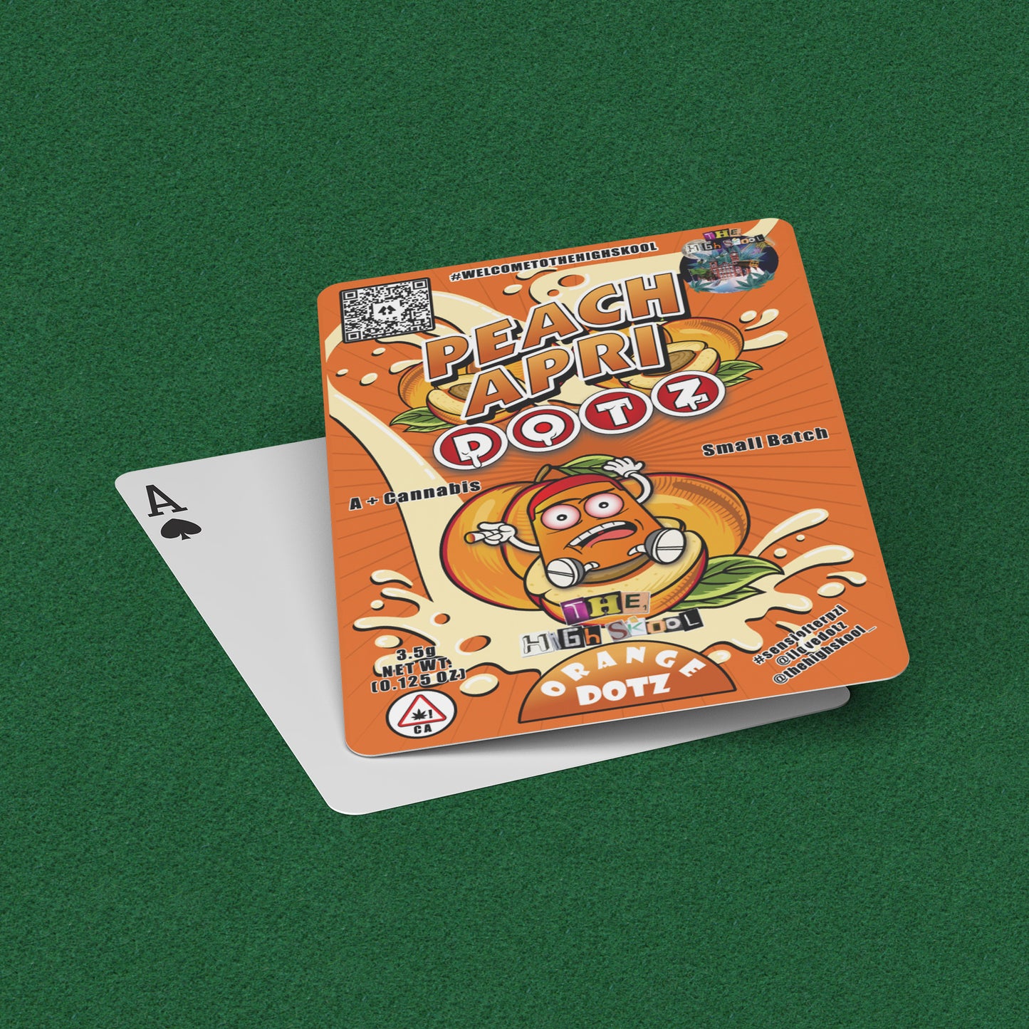 Orange Dotz Playing Cards