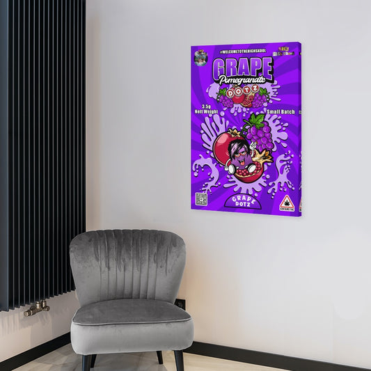 Purple DOTZ Canvas Print Multiple sizes Unframed & Framed (Vertical)