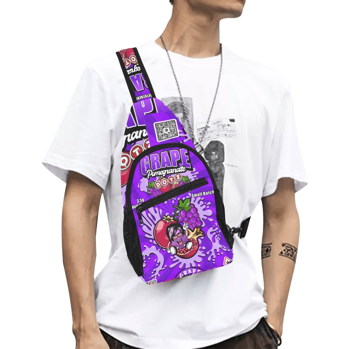 Purple DOTZ Chest Bag