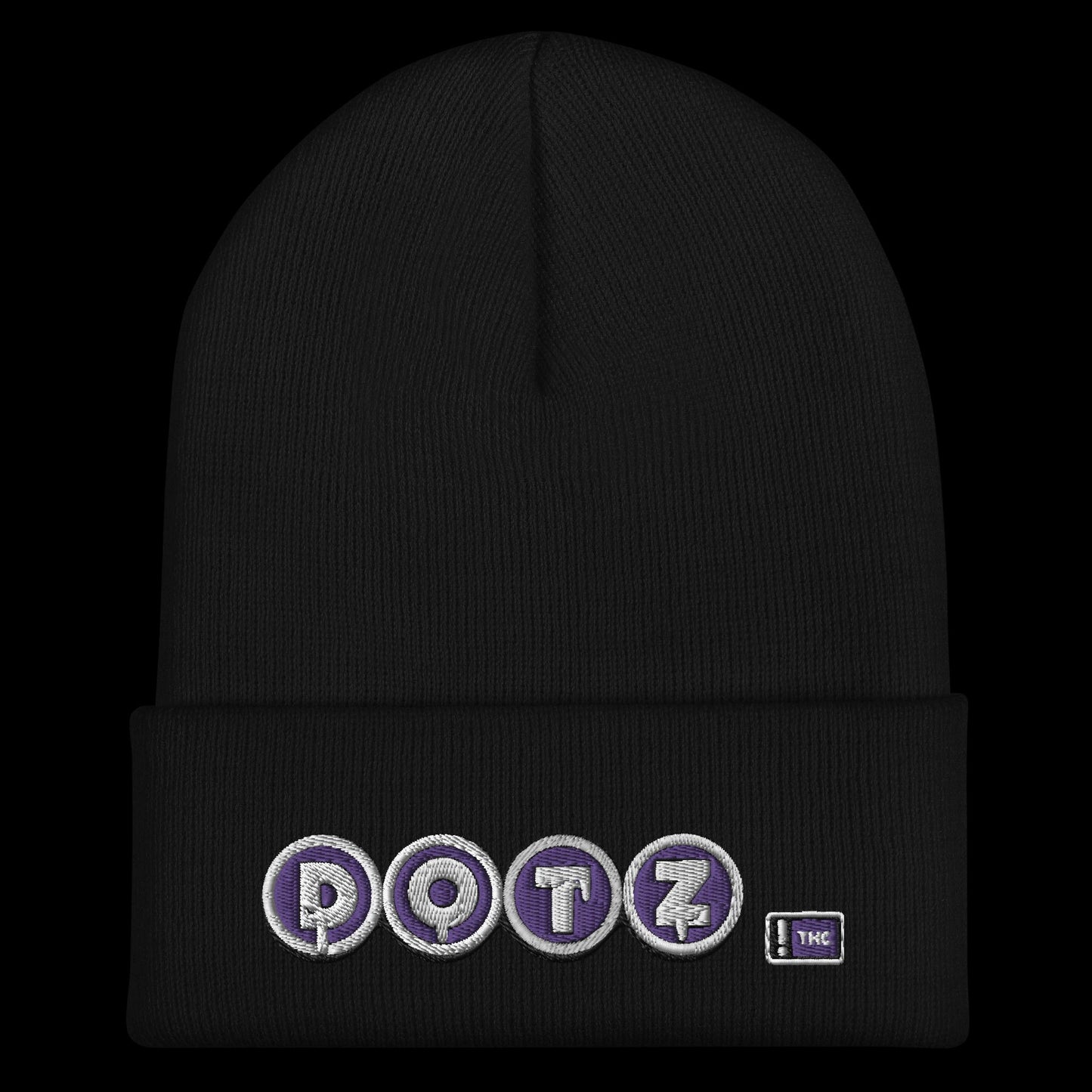 Purple DOTZ (EMBR) Cuffed Beanie