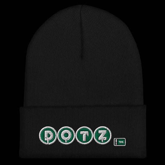 Green DOTZ (EMBR) Cuffed Beanie