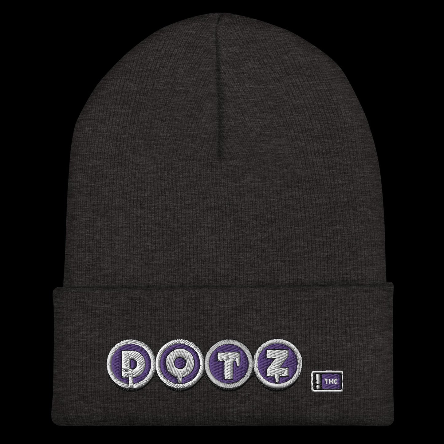 Purple DOTZ (EMBR) Cuffed Beanie