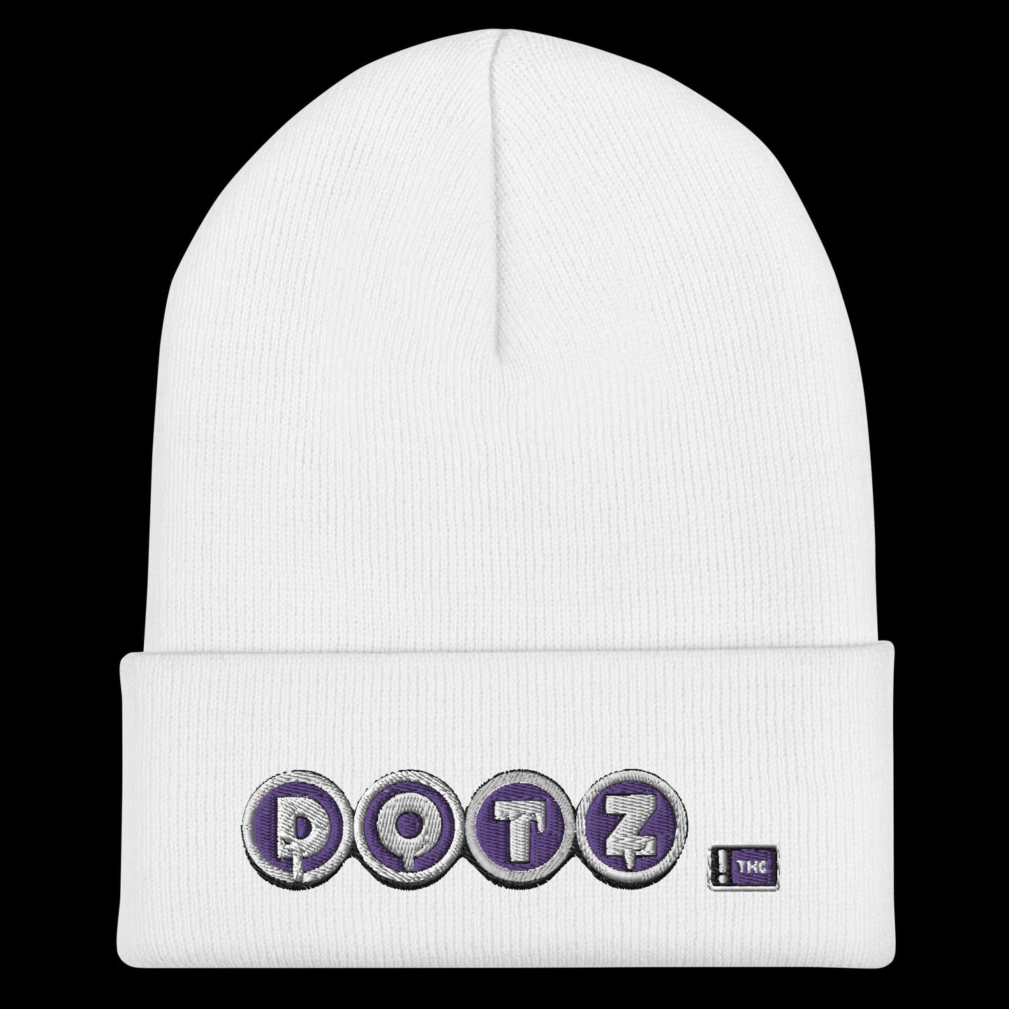 Purple DOTZ (EMBR) Cuffed Beanie