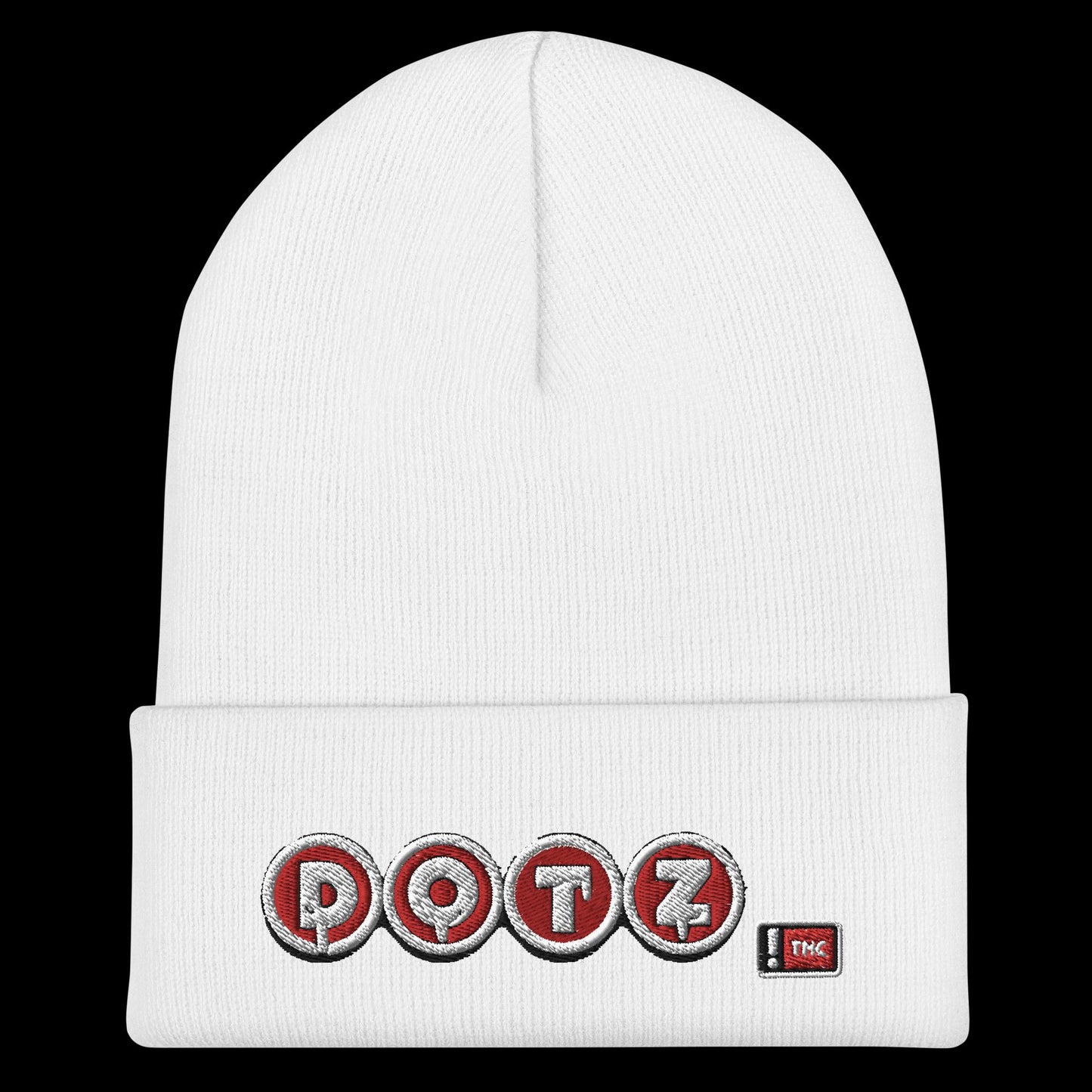 Red DOTZ (EMBR) Cuffed Beanie