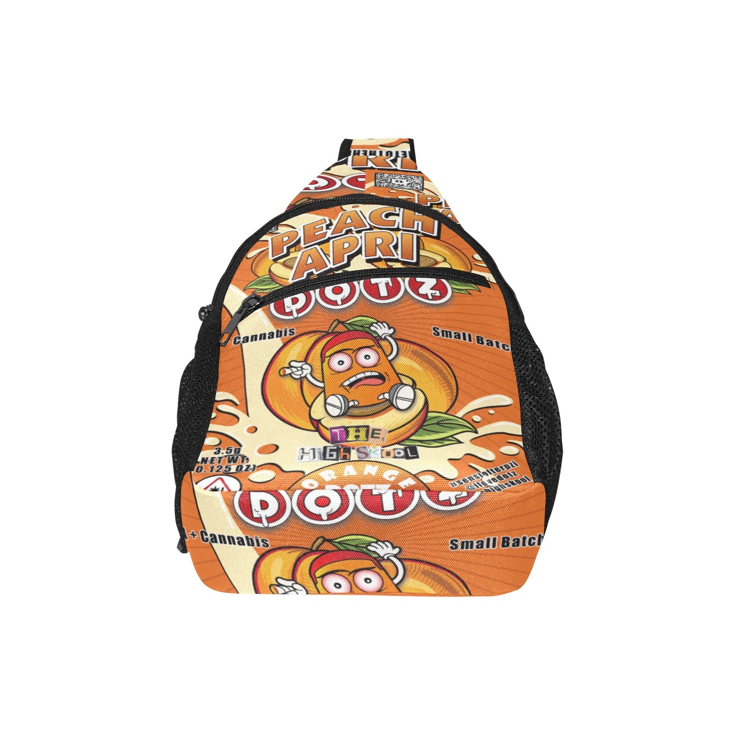 Orange DOTZ Chest Bag