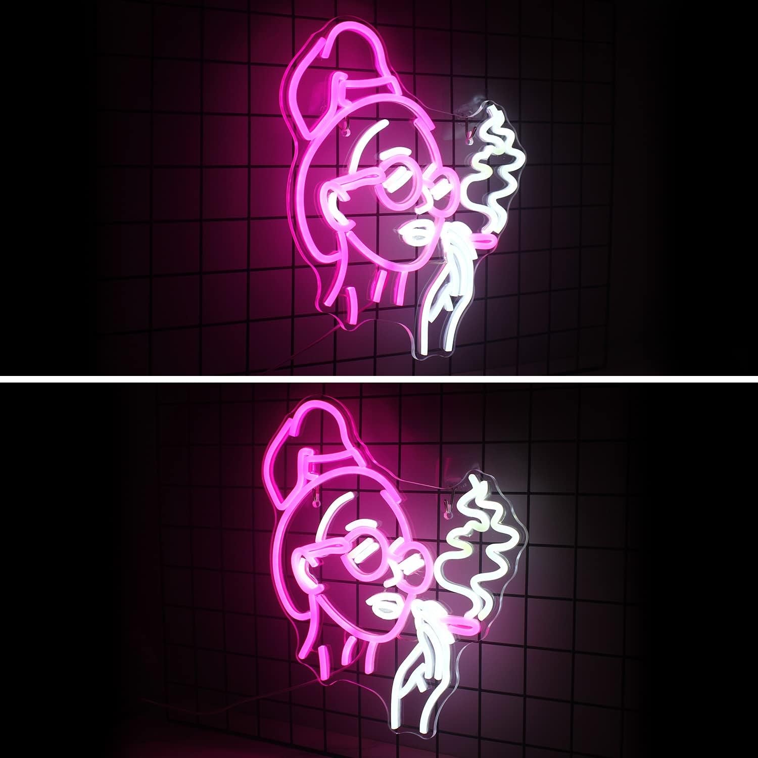 Woman Neon Signs for Wall Decor, Lady Neon Lights for Bedroom, Led Sign for Girl'S Room, Livingroom, Wall Hanging, Personalized Decor (Pink White)