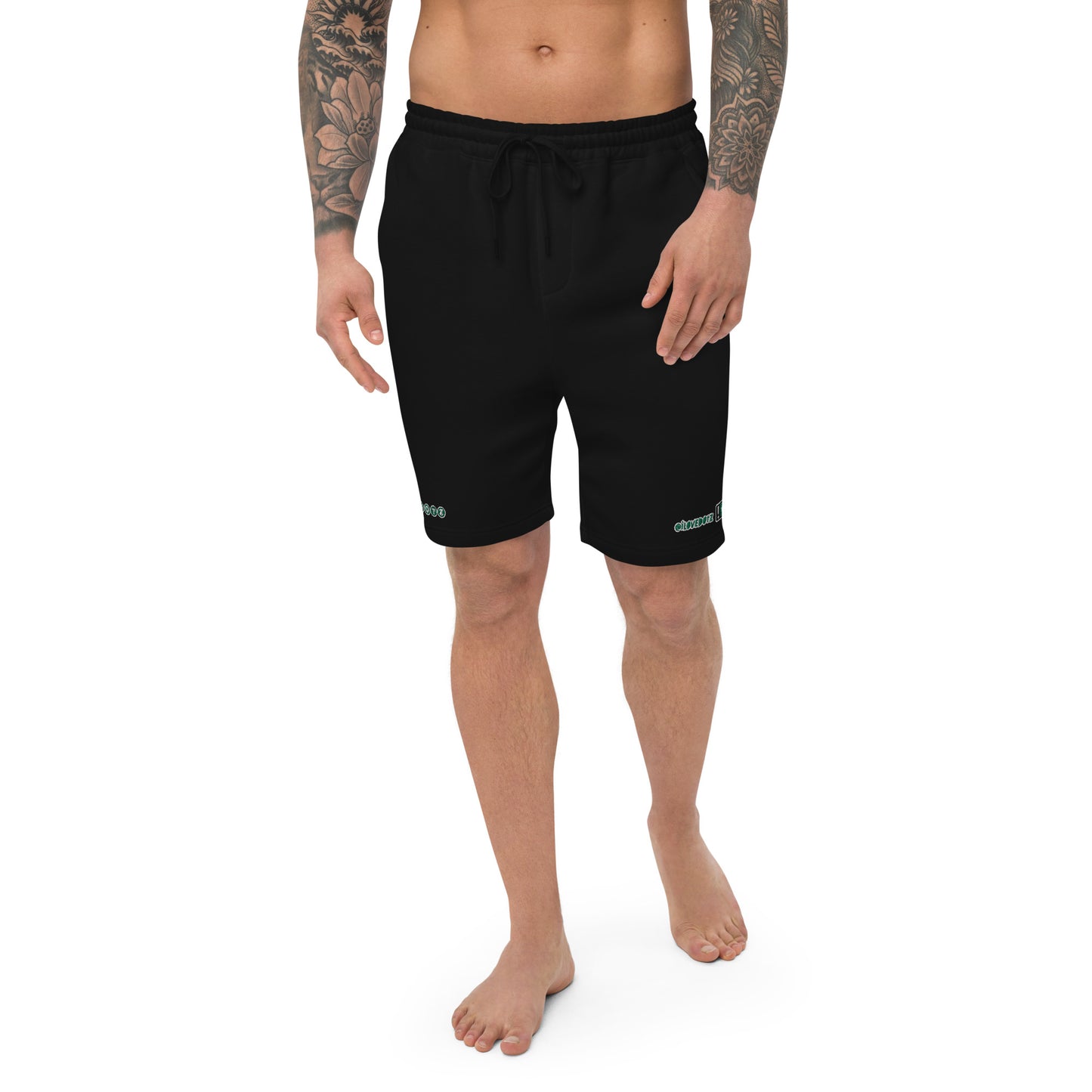 Green DOTZ (EMBR) Men's fleece shorts