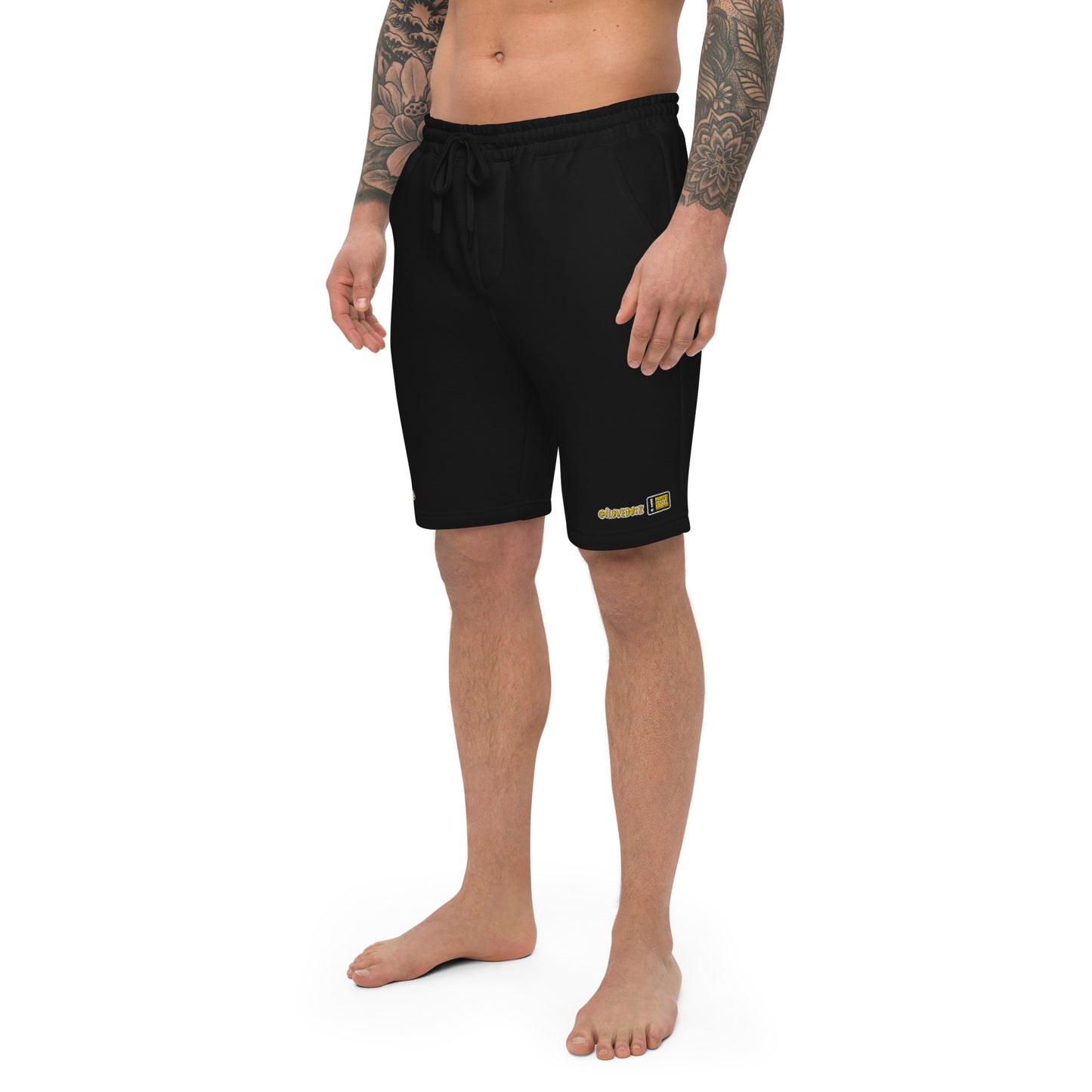 Yellow DOTZ (EMBR) Men's fleece shorts