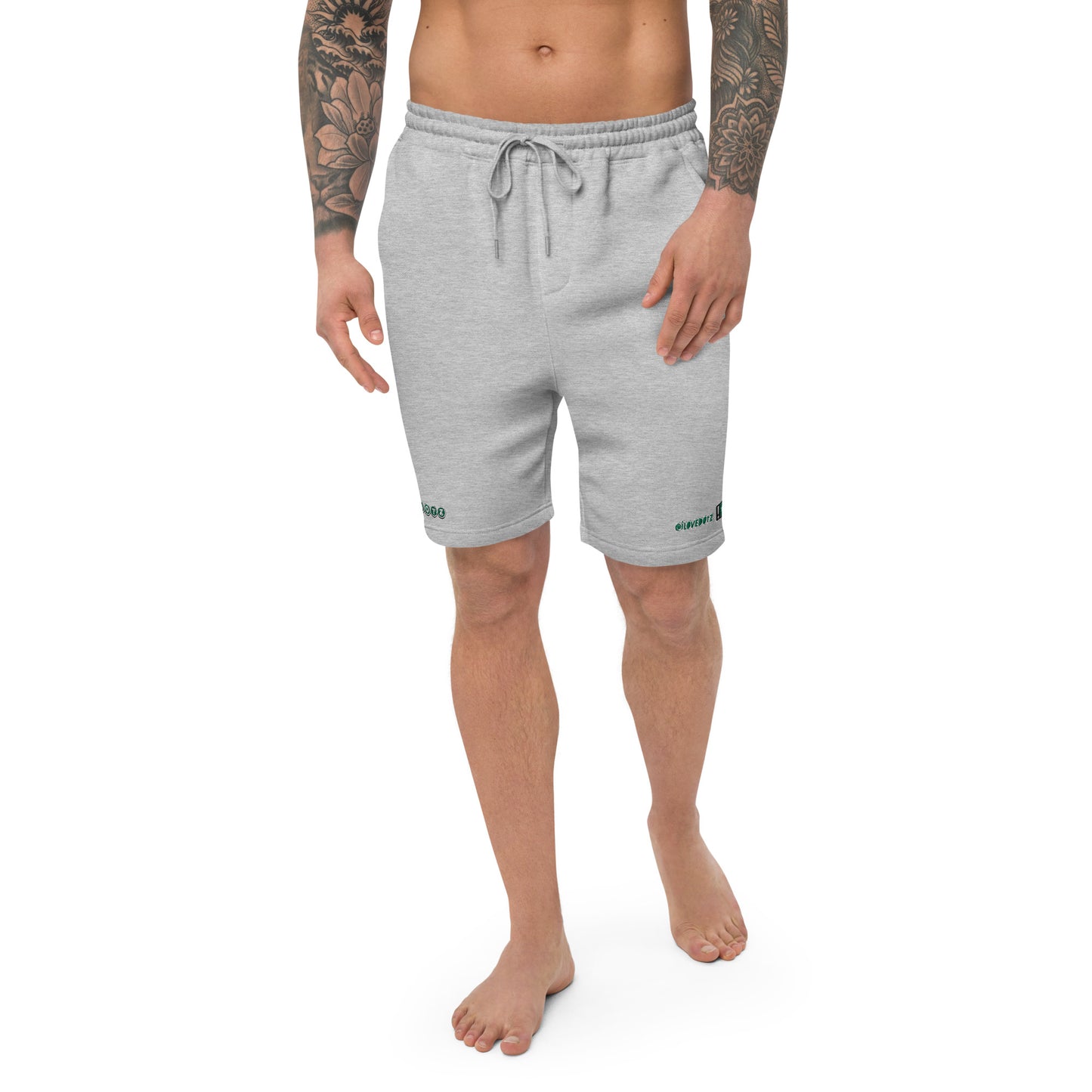 Green DOTZ (EMBR) Men's fleece shorts