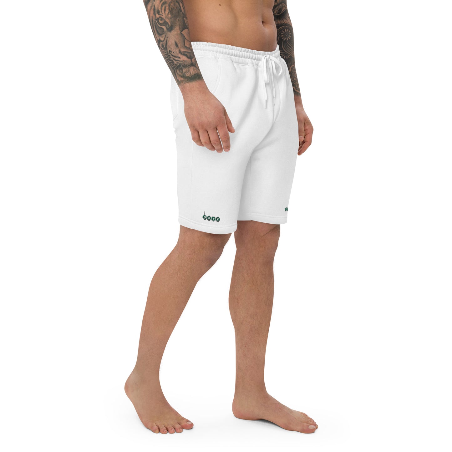 Green DOTZ (EMBR) Men's fleece shorts