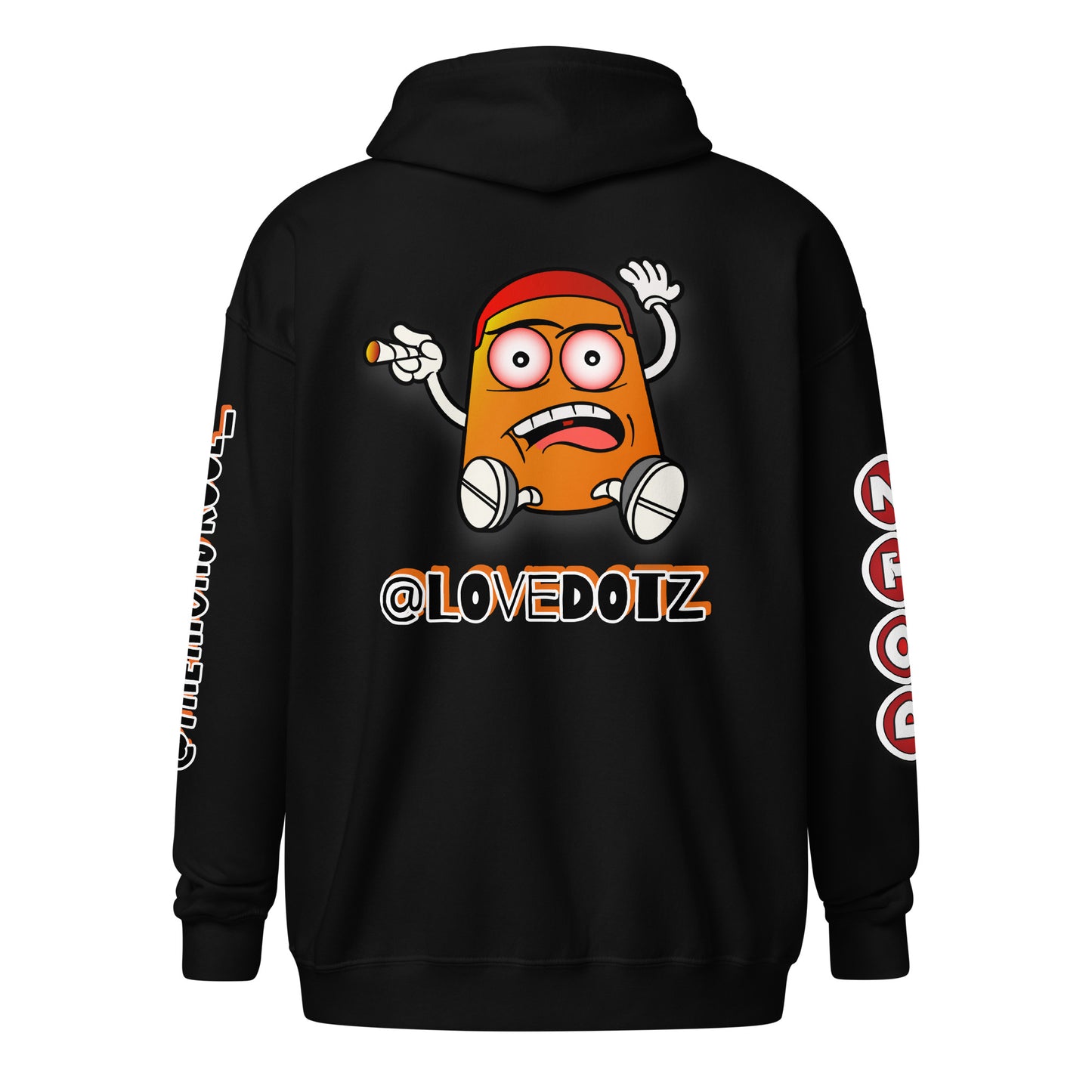 Orange DOTZ Unisex heavy blend zip hoodie