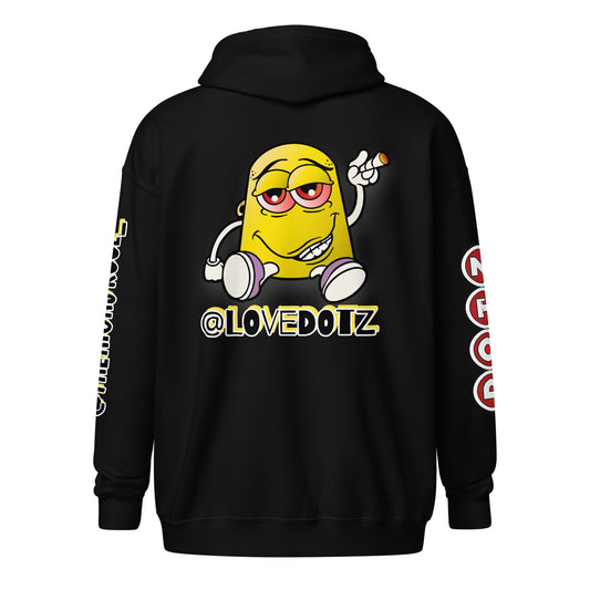 Yellow DOTZ Unisex heavy blend zip hoodie