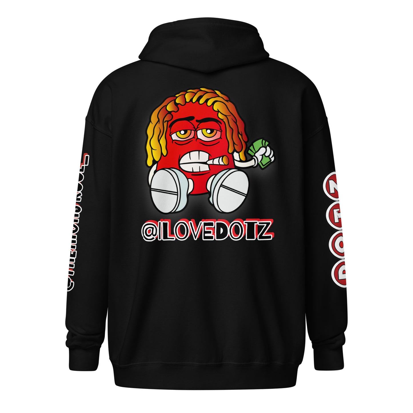 Red DOTZ Unisex heavy blend zip hoodie