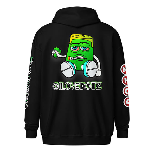 Green DOTZ Unisex heavy blend zip hoodie