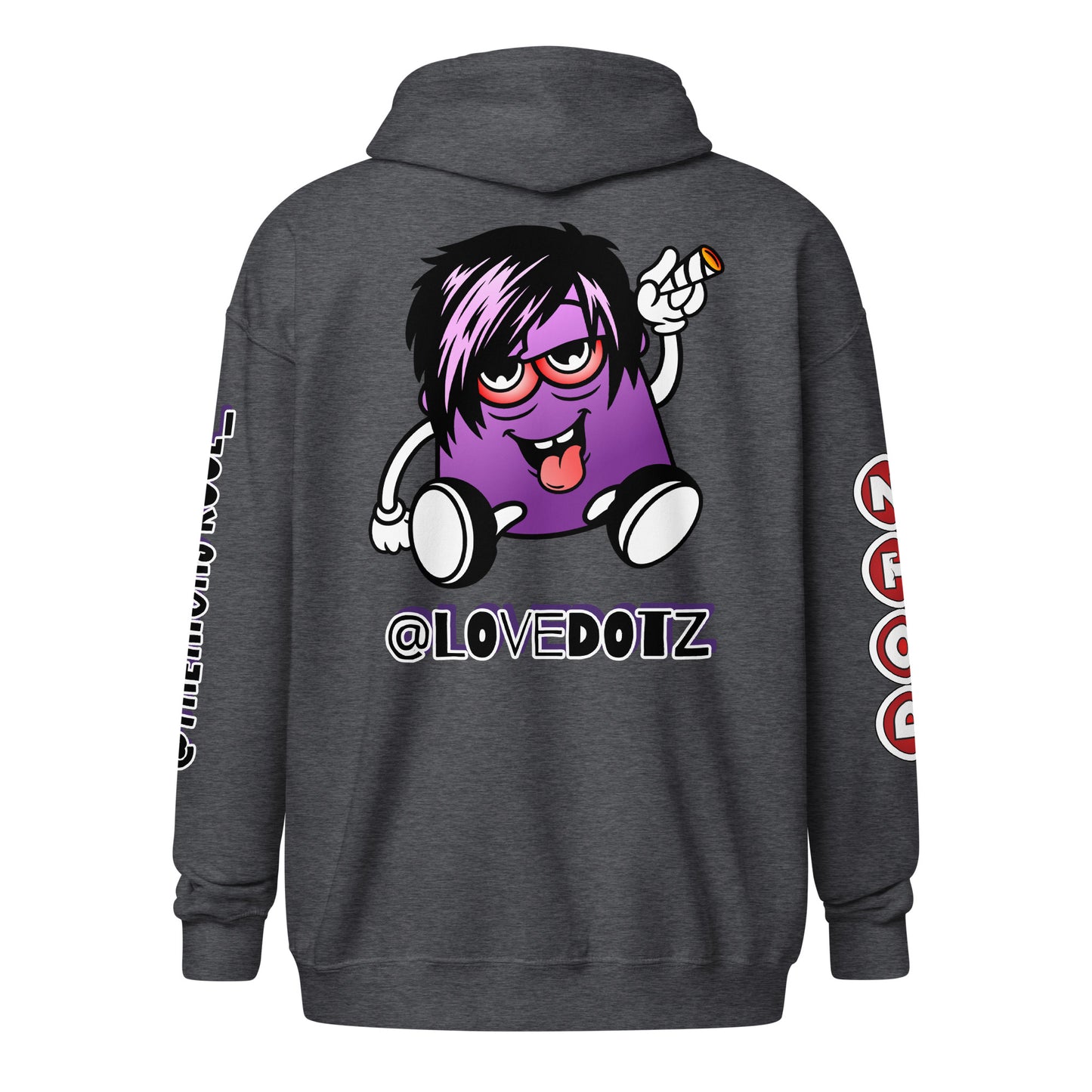 Purple DOTZ Unisex heavy blend zip hoodie