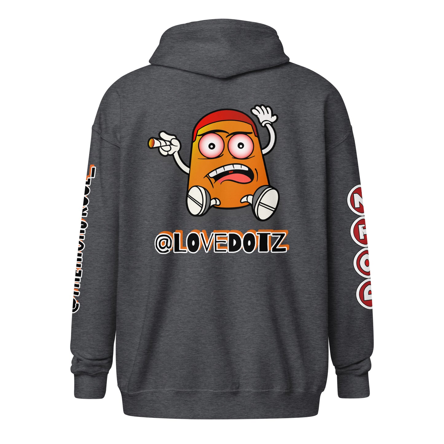 Orange DOTZ Unisex heavy blend zip hoodie